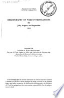 Bibliography of Weed Investigations - Google Sách